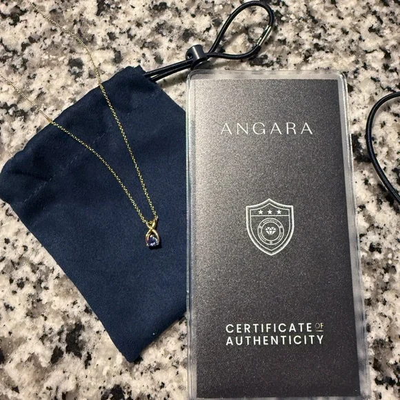 14k Rose Gold Tanzanite Necklace - Picture 1 of 6